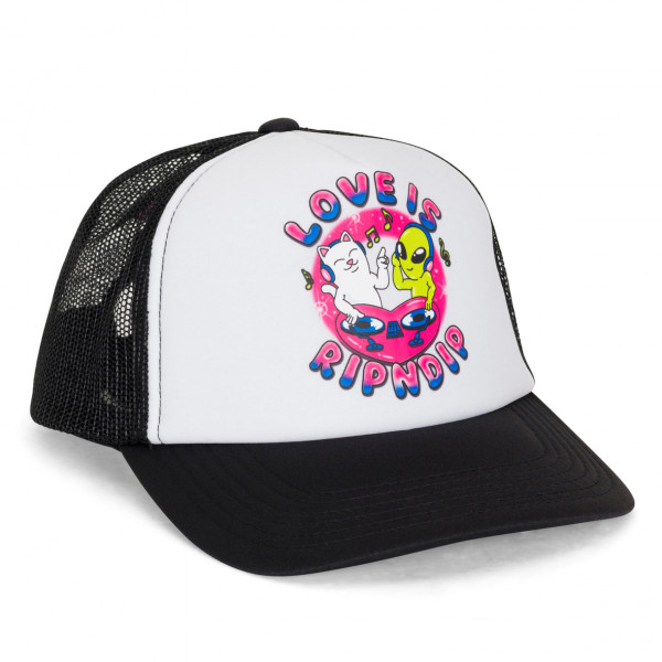 RiPnDiP Love Is Ripndip Trucker Hat - White/Black