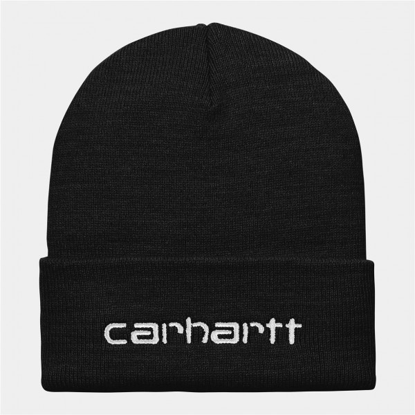 Carhartt WIP Script Beanie - Black / White