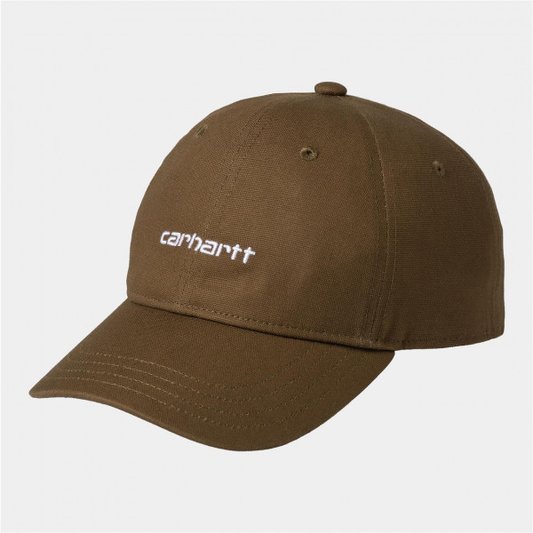 Carhartt WIP Canvas Script Cap - Lumber / White