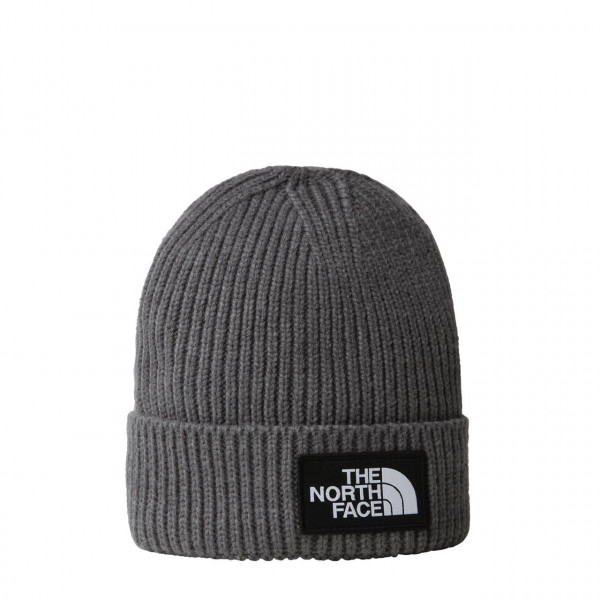 The North Face Kids Tnf Box Logo Cuffed Beanie - Tnf Medium Grey Heather