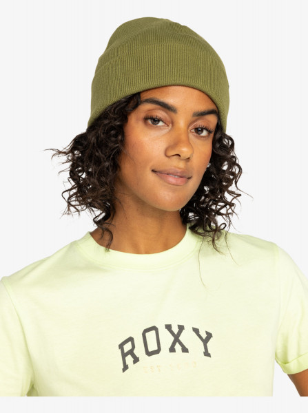 Roxy Tropical Snow Beanie - Oil Green