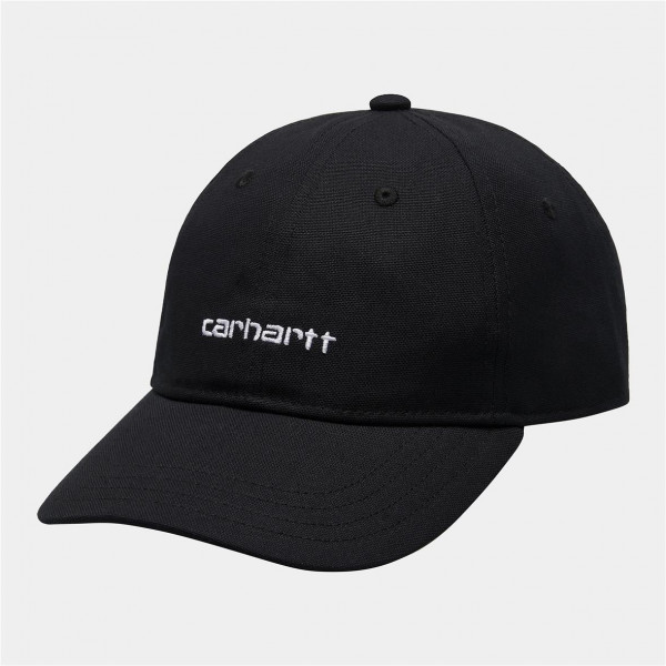 Carhartt WIP Canvas Script Cap - Black / White