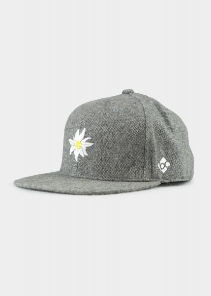 Bavarian Caps Edelweiß Flanell - Grau